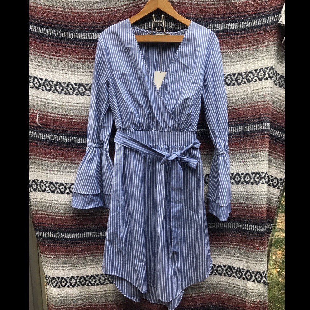 NWT A New Day Bell Sleeve Wrap Front Shirtdress: M